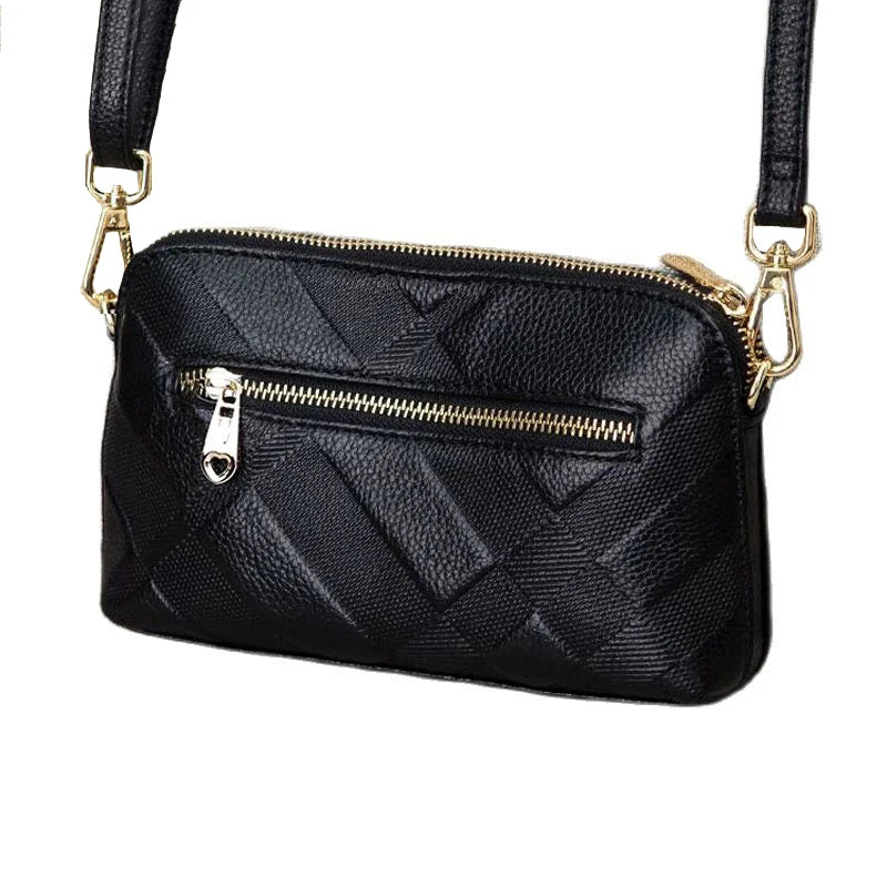Pochette Duo Cuir Noir