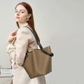 Sac Bucket Cuir Camel