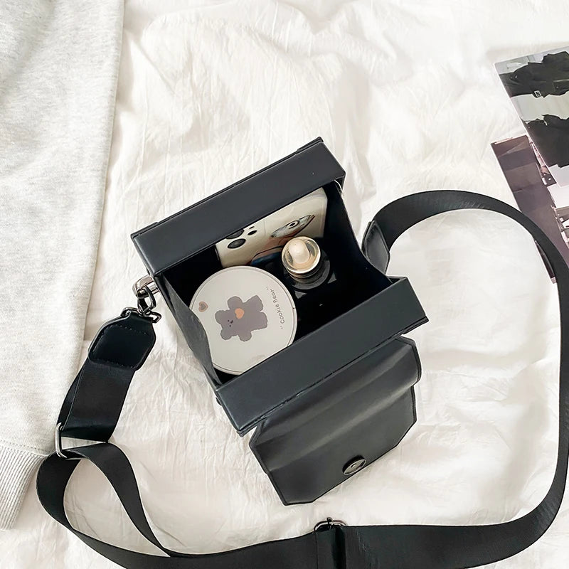 Sac Bandoulière Surpiqûres Noir